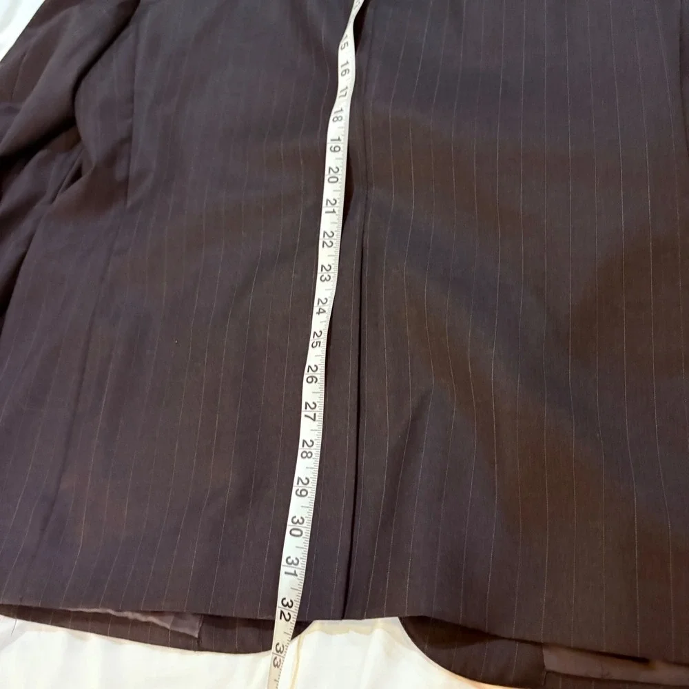 Jos A Bank Signature Gold Mens 46R Black Pinstripe 100% Wool Blazer‎ Gordon